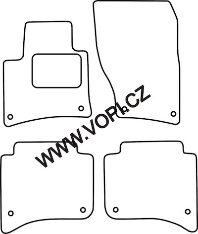 Autokoberce Volkswagen Touareg 2010 - 2013 Autofit (4971)